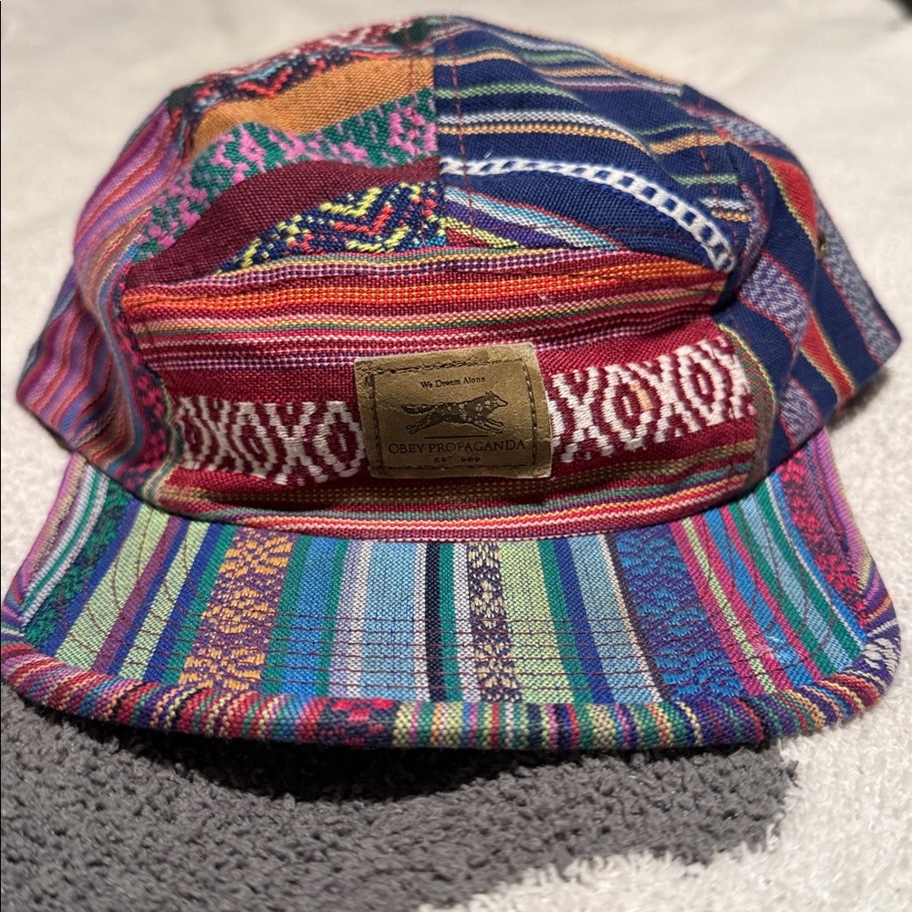 Obey Colorful Striped Cap